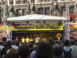 Guido Westerwelle auf dem Marienplatz in München