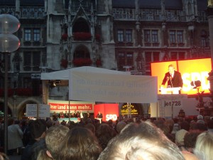 Steinmeier und Ude auf dem Marienplatz