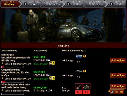 Die ersten Jobs bei Mafia Wars Moscow
