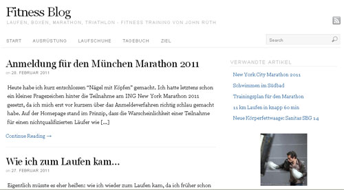 mein Fitness Blog über Marathon Training etc.