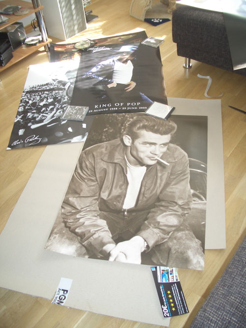 James Deans Poster im Wohnzimmer