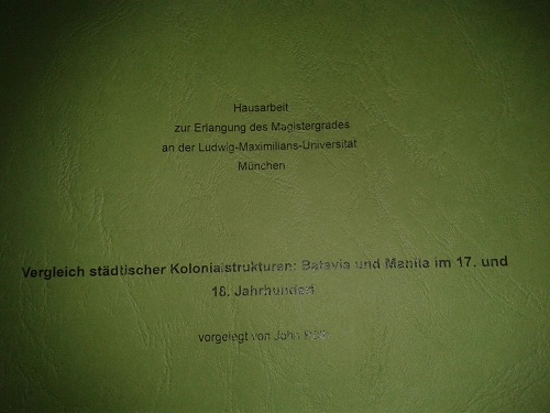 Magisterarbeit zum Studienabschluss